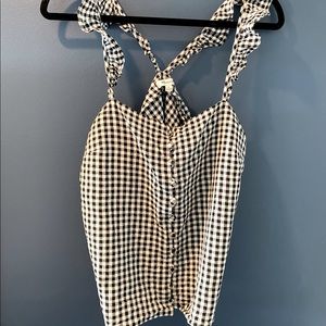 Madewell Ruffle•Strap Gingham Cami top